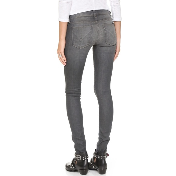 HUDSON Krista Super Skinny Jeans 5-Pocket Dungaree Denim Pants Mid-rise, Grey - Picture 3 of 13